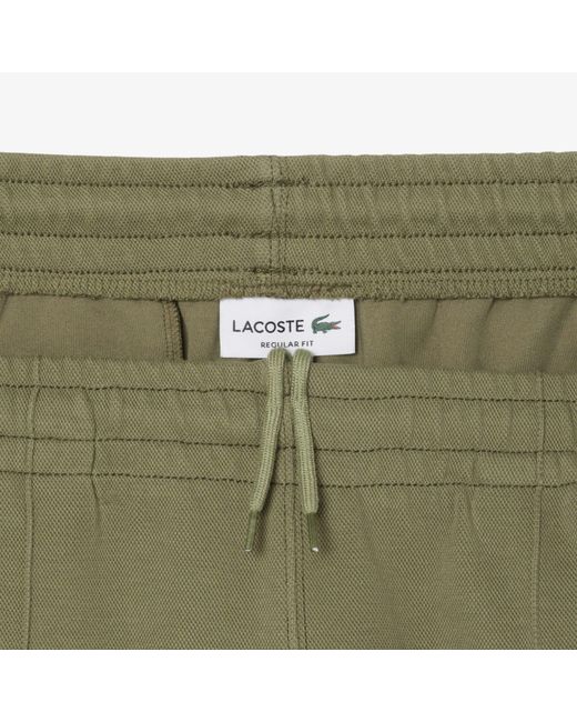 Lacoste Green Regular-Fit Pique Sweatpants for men