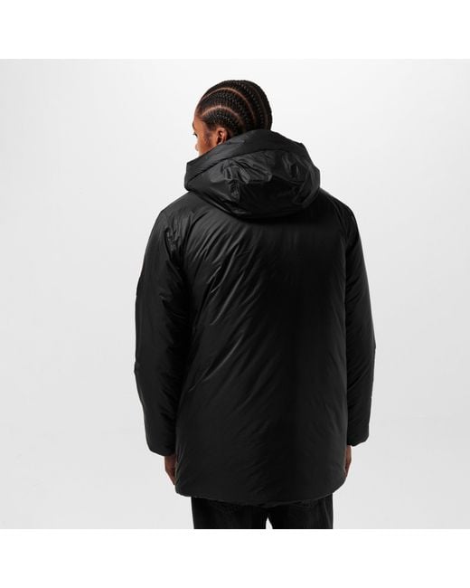 Rains Black Torna Long Waterproof Windproof Hooded Medium Puffer Jacket for men
