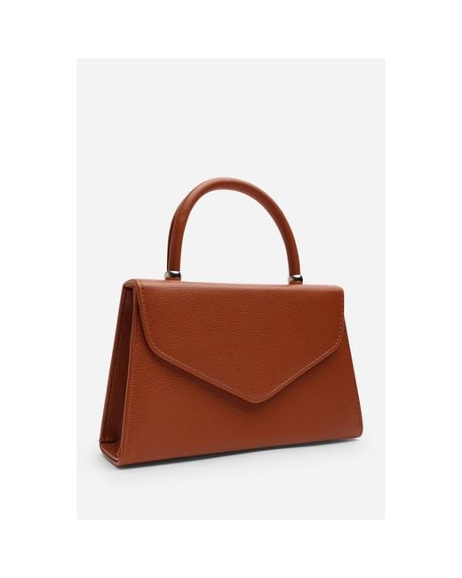Where's That From Brown Wheres Structured Top Handle Shoulder Bag