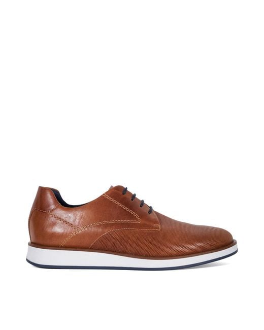 Dune Brown Beko Derby Shoes for men