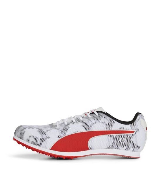 PUMA White Evospeed Star 8 Track Running Spikes for men