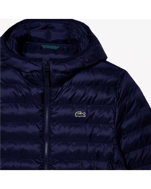 Lacoste Blue Slim Fit Short Puffer Jacket for men