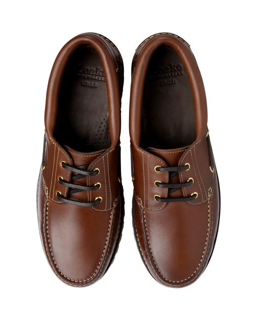 Loake Brown Boat Shoes for men