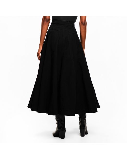 Balenciaga Black Bal Godet Maxi Skirt