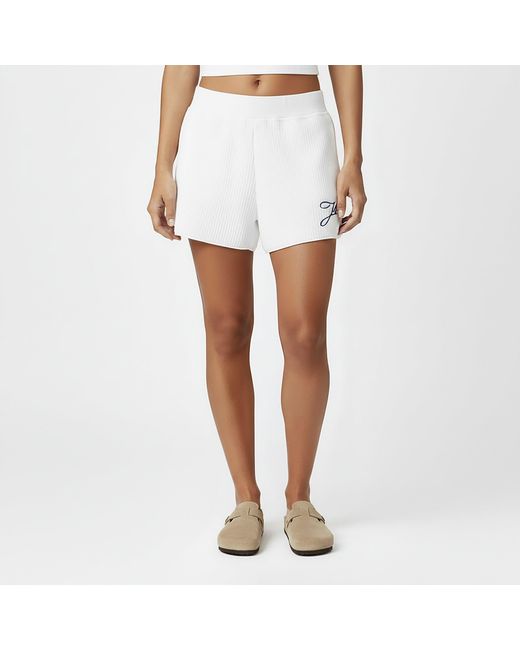 Jack Wills White Fleece Jogger Shorts