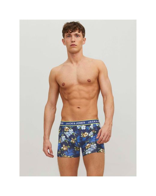 Jack & Jones Blue Flower Pack Trunks for men