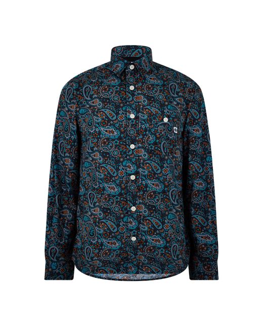 Pretty Green Blue Pg Wonderwall Paisle Sn44 for men