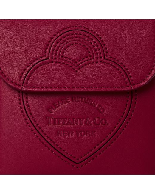 Tiffany & Co Red Pouch Bag Chrome Charm