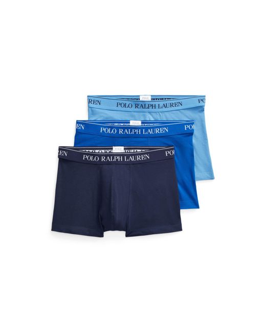Polo Ralph Lauren Blue 3-Pack Cotton Trunks for men