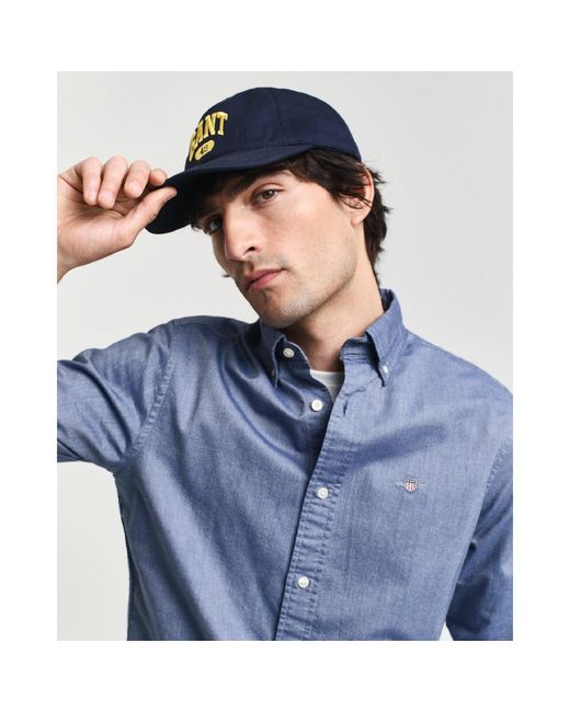 Gant Blue Slim-Fit Classic Oxford Shirt