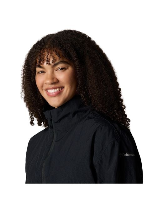 Columbia Black Paracutie Cropped Cargo Windbreaker
