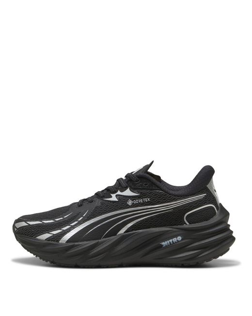 PUMA Black Velocity Nitroâ 4 Gore-Texâ Waterproof Road Running Shoes