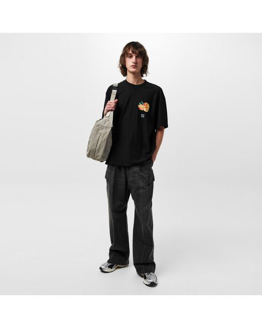HUGO Black Dartiee Cotton T-Shirt for men