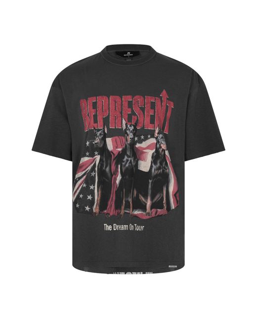 Represent Black Oversized T-Shirt for men