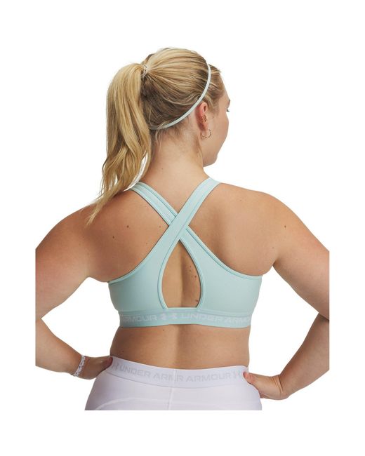 Under Armour Blue Crossback Medium Impact Sports Bra