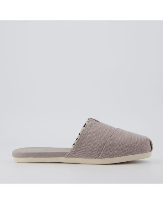 TOMS Gray Alpargata Mules Size 7
