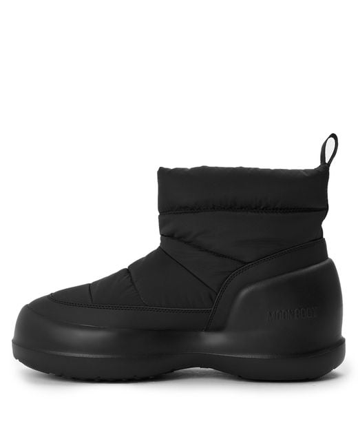 Moon Boot Black Mezzaluna Snow Boots for men