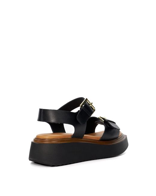 Dune Black Lowdown Sandal