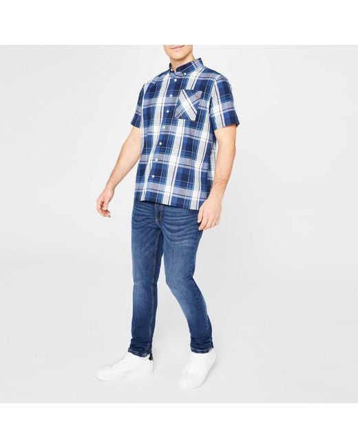 Lee Cooper Blue Check Shirt for men
