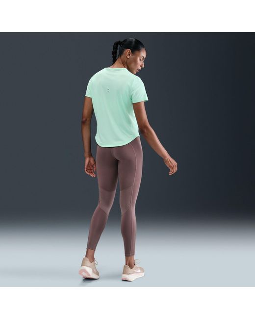 Nike Green Tempo Dri-Fit Short-Sleeve Running Top