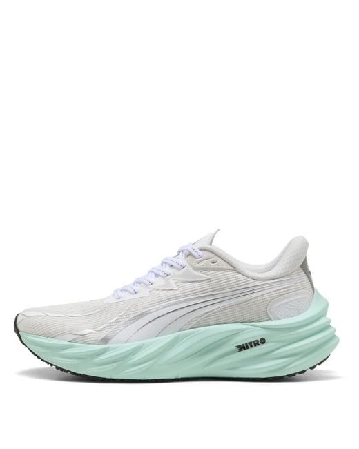 PUMA White Velocity Nitro 4 Everyday Neutral Road Running Shoes
