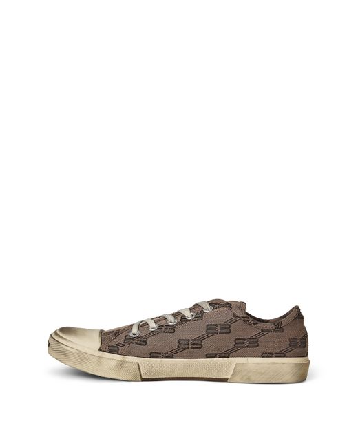 Balenciaga Brown Paris Monogram Low Trainers for men