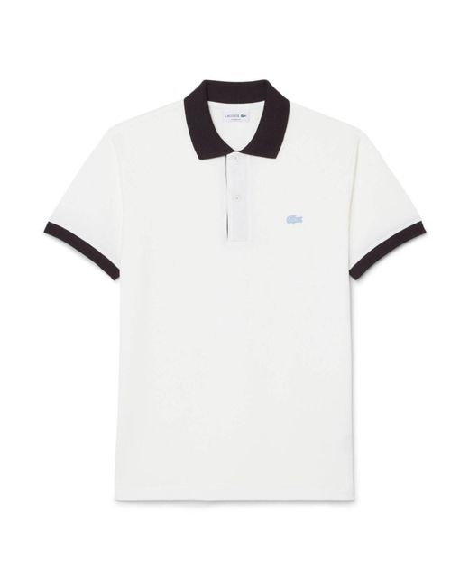 Lacoste White Short Sleeve Polo Shirt for men