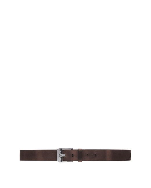 DIESEL Brown Bluestar Leather Belt for men
