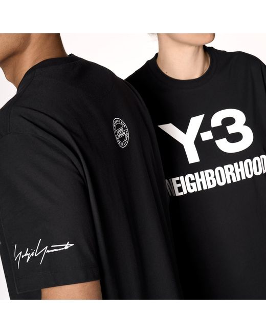 Y-3 Black X Neighborhood Logo T-Shirt for men