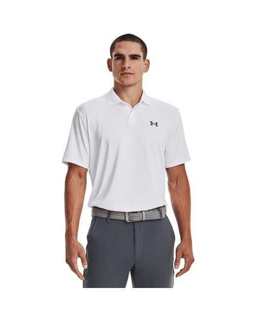 Under Armour White Performance Polo Shirt for men