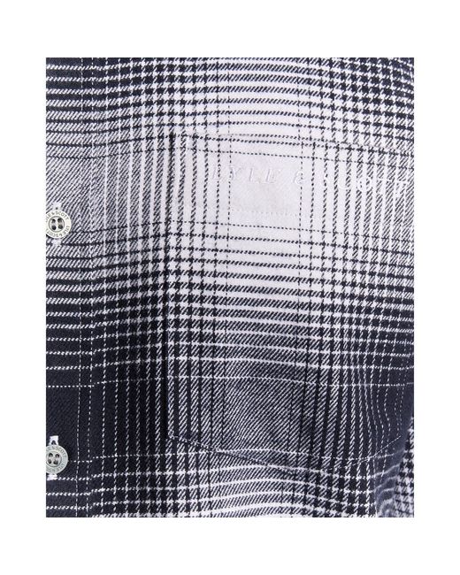 Lyle & Scott Blue Flannel Long Sleeve Patterned Shirt for men