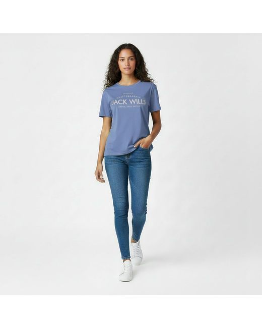 Jack Wills Blue Forstal Boyfriend T-Shirt Ladies