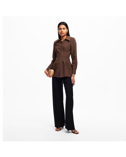 Odd Muse Brown Satin Shift Mini Dress