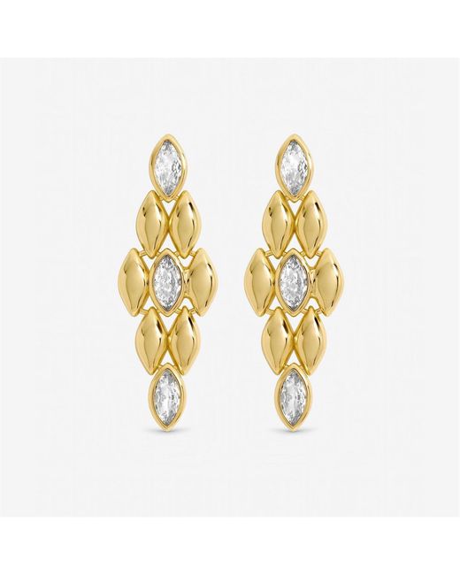 Jon Richard Metallic Plated And Crystal Earrings