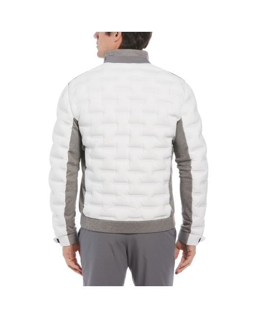 Original Penguin Gray Lsflzp Mock Neck Performance Jacket for men