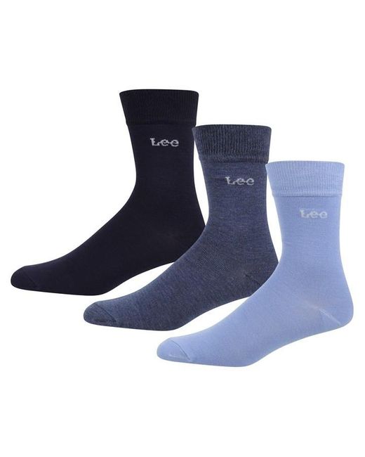 Lee Jeans Blue Socks 3pk Sn99 for men