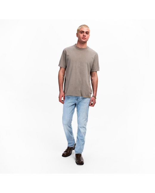 7 For All Mankind Blue Straight Leg Jeans for men