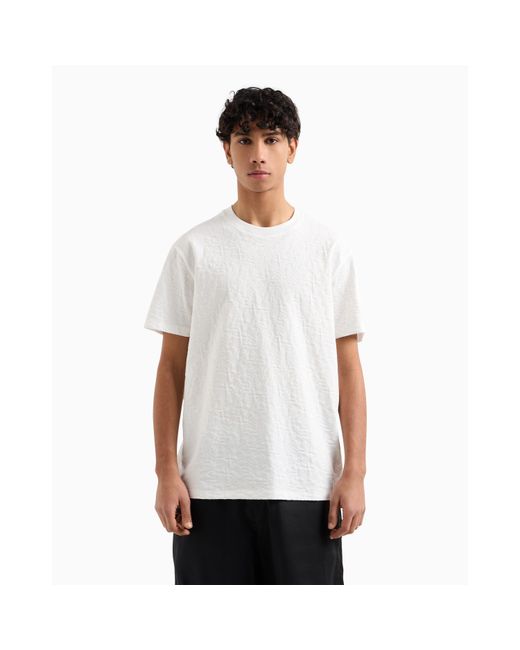 ARMANI EXCHANGE White Regular Fit T-Shirt for men