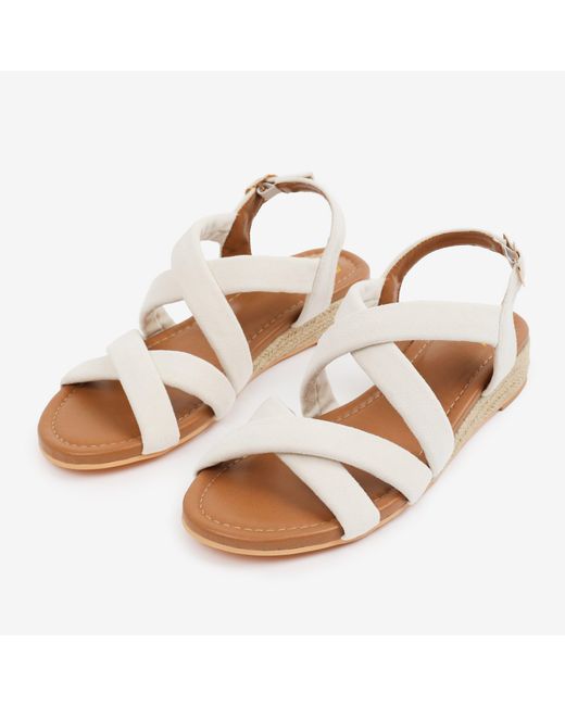 Where's That From Natural Suede Low Wedge Shoes