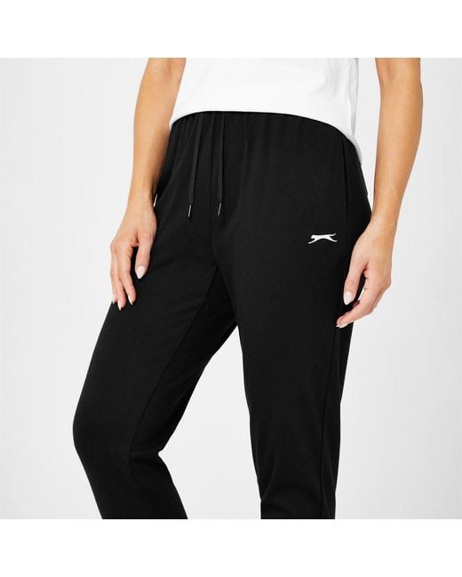 Slazenger 1881 Black Interlock Closed Hem Pant