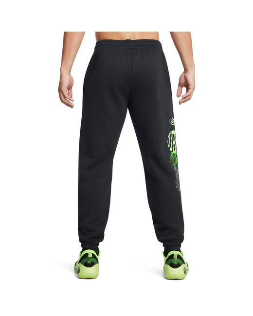 Under Armour Blue Curry Splash Graphic Joggers for men