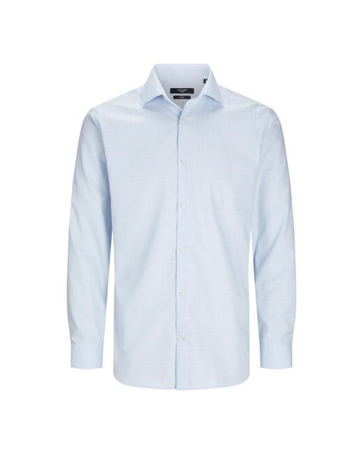 Jack & Jones White Parker Long-Sleeve Patterned Shirt for men