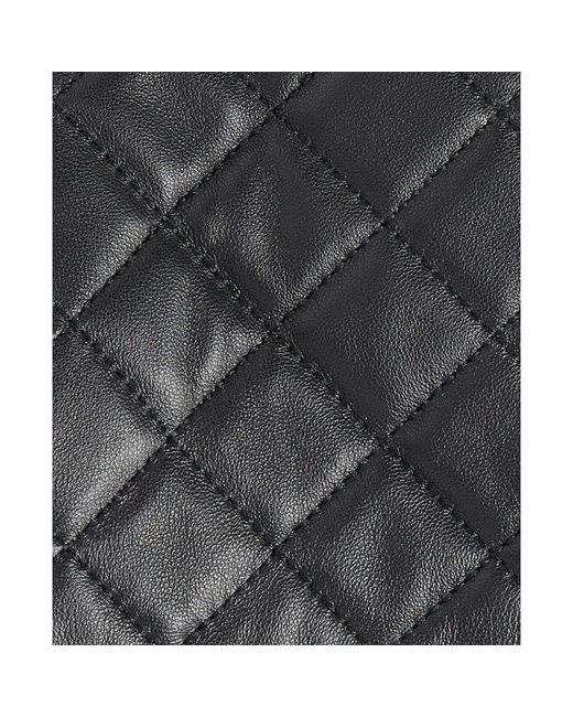 Barbour Gray Quilted Leather Gloves for men