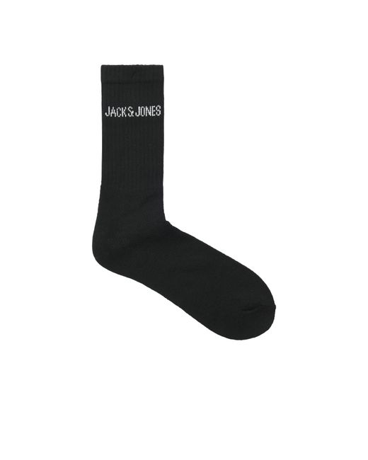 Jack & Jones Black Regen 5 Pack Crew Socks for men