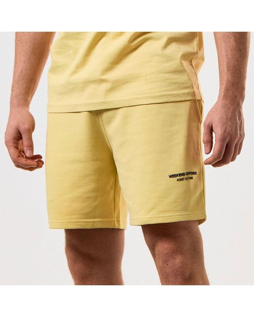 Weekend Offender Yellow Mytros Loose Fit Shorts for men