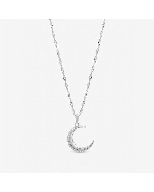 Inicio Metallic Sterling Plated Pave Pendant