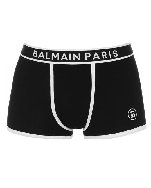 Balmain Black Paris Logo Boxers for men