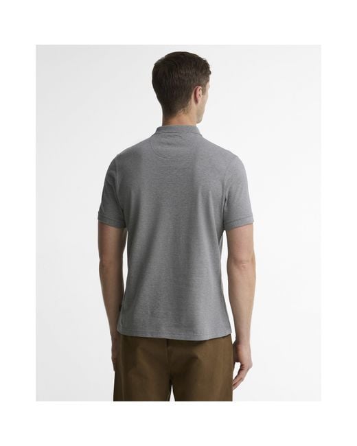 Barbour Gray B.Li Stately Zp Polo Sn64 for men