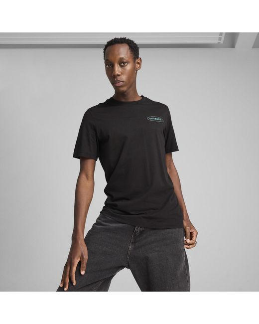 PUMA Black Regular Fit T-Shirt for men