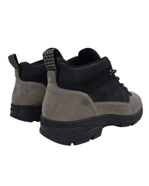 Firetrap Black Delia Premium Leather Ankle Lace Up Hiker Rugged Boots for men